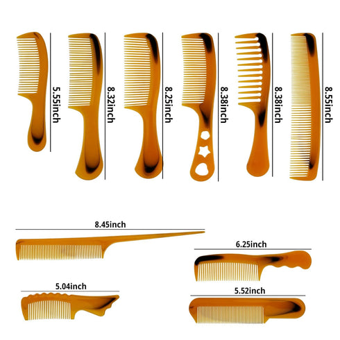 10 Pcs Hair Comb Set for Women,Wide Tooth Detangling Hair Comb Hair Styling Comb,Medium Tooth Comb-Detangling Hair Combs for All Hair Types & Styl...