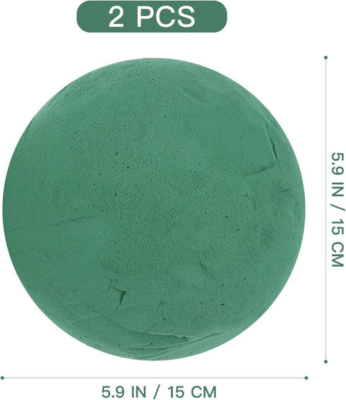 SUPVOX 2pcs Wet Floral Foam Sphere Flower Foam Balls for Garden Wedding Decoration...