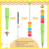 Crtiin 50 Pieces Plastic Beadable Pen Bulk Bead Ballpoint Pen Shaft Black Ink Beaded Pens with 50 Refills for DIY Making Gift Kids Students Office...
