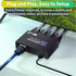 HDMI Splitter 1 in 4 Out 4K 30Hz, BolAAzuL HDMI Duplicator Adapter - 1 to 4 Output Simultaneously- for 4 Displays, Support Full HD 1080P 3D HDCP 1...