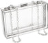 WEDDINGHELPER Transparent Clear Acrylic Square jelly Evening Bag for Women,Fashion Lovely Shoulder Bag for Dinner Party Travel (CLEAR&Sliver1)...