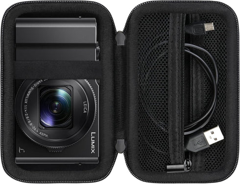 Hard Travel Case for Panasonic LUMIX LX10 / ZS200D / ZS200 / ZS80D / ZS80 / ZS100 / ZS70 / ZS60 4K Digital Camera, Protective Case Bag with Mesh P...