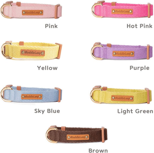 Adjustable No Pull Dog Collars for Medium Dogs Female Cute Brown Dog Collars for Medium Dogs Strong Medium Dog Collar Training Collar for Dogs Pup...