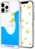 LUVI Compatible with iPhone 12 Pro Case Liquid Moving Quicksand Funny Cute Cartoon Lovely Duck Flowing Floating Waterfall Protective Cover Soft Si...