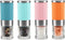 VEVOK CHEF Small Salt and Pepper Grinder 4Pcs Portable Mini Glass Salt Spices Grinder Ceramic Salt Black Pepper Shakers Tiny Pepper Mill Salt Grin...