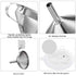 5-Inch Premium Stainless Steel Funnel with 200 Mesh Food Strainer, Kitchen Funnel for Bottles...
