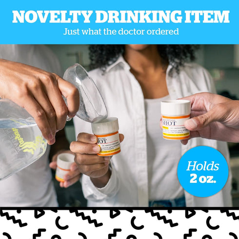 BigMouth Inc Prescription Pill Bottle Shaped Shot Glass Set, Funny Novelty Shot Glasses, 3-Pack, 2 fluid ounces...