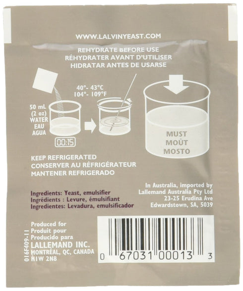 Strange Brew My-WNCV-DYMZ 10 Packs of KIV-1116 Lalvin Yeast for Winemaking, Multi...