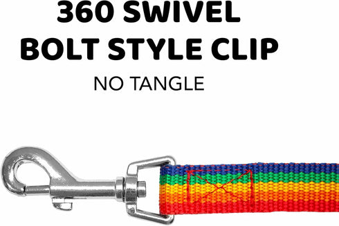 Downtown Pet Supply - Long Dog Leash - Dog Training Leash - Recall & Obedience Dog Training Tools - Nylon - 50 ft - Rainbow Dog Leash...