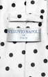 Vesuvio Napoli NeckTie WHITE with BLACK Polka Dots Design Mens Neck Tie...