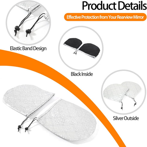 Car Side Mirror Snow Cover Compatible with Toyota Tacoma 2015-2022, Waterproof Exterior Rearview Mirror Protection Cover, Protect Car from Winter ...