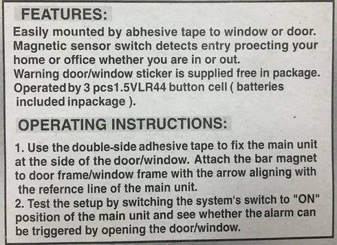 Wireless Entry Home Door Window Burglar Alarm-Safety Security Alarm System Magnetic Sensor (Pack of 5) 1...