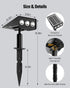 SUPERDANNY Solar Spot Lights Outdoor, Warm/White Light 4 Modes Bright Outside Solar Lights, IP65 Waterproof Landscape Spotlights for Yard, Garden,...
