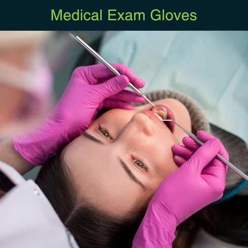 Fuchsia Hot Pink Nitrile Disposable Gloves - 50 Count - 3 Mil Nitrile Gloves Small - Powder and Latex Free Rubber Gloves - Surgical Medical Exam G...