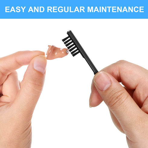 7 Pieces Hearing Aid Cleaning Tools Hearing Aid Amplifier Cleaning Brush and Magnet, Hear Aid Cleaning Kit with Velvet Bag...
