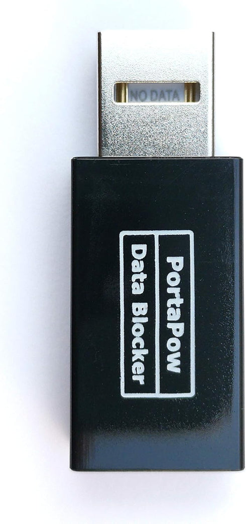 PortaPow USB Data Blocker (Black) - Protect Against Juice Jacking...