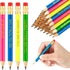 Tinlade 72 Pcs Inspirational Golf Pencils with Erasers for Kids Bulk 4 Colors Quotes Presharpened Neon Mini Pencils Motivational Pencils Half Penc...