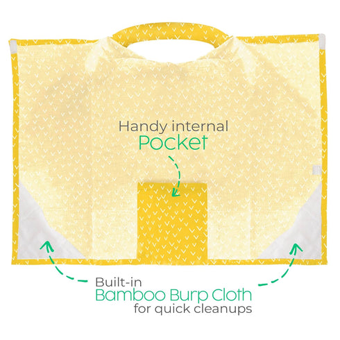 San Francisco Baby Nursing Cover, Breathable 360° Nursing Cover Up, Privacy Breastfeeding Blanket - Luxury Yellow...