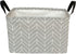 Rectangular Storage Bin Shelf Basket Canvas Fabric Toy Box,Waterproof Coating Nursery Hamper with Handles,Gift Basket for Home,Office,Clothes,Book...