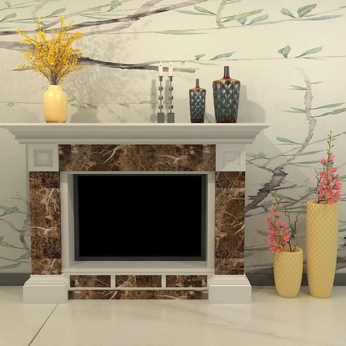 JSEVEM Brown Marble Wallpaper Peel and Stick Vinyl Granite Contact Paper Self Adhesive Wall Paper Stickers for Kitchen Countertop Cupboard (15.74"...