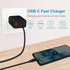 USB C Fast Charger, 20W Type C Charger Fast Charger Block with 6FT USB C to C Charging Cable for Samsung Galaxy S24 S23 S22 S21 FE S20 Ultra A15 5...