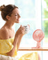 USB Desk Fan, Small Fans with CVT Variable Speeds, Strong Cooling Airflow, Quiet Portable, Desktop Mini Personal Table Fan for Room, Home,Office, ...