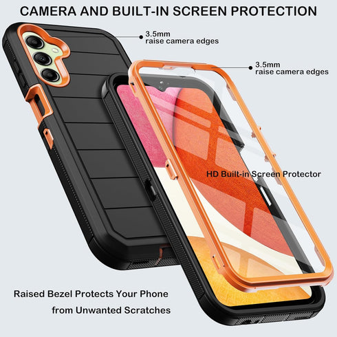 for Samsung Galaxy A14 5G Case with Belt Clip Holster,Built-in Screen Protector,Heavy Duty Shockproof Drop Protection Military Grade Durable Phone...