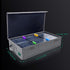 Cassette Tape Storage Box, Practical Cassette Tape Holder 16.34 x 9.25 x 3.54 Inch, Cassette Rack with Lids and Index Labels to store to 48 Casset...