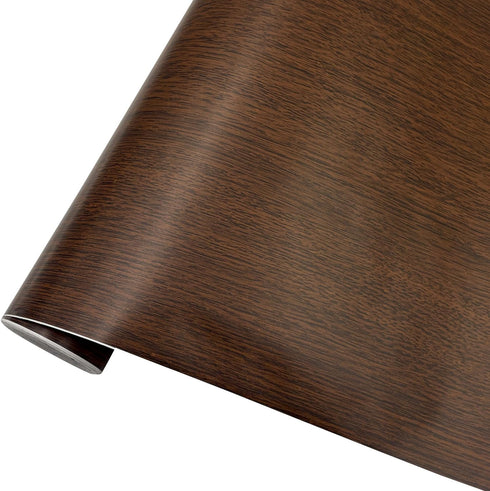 LovingWay 14.7 feet Wallpaper Roll Brown Wood Grain Shelf Liner 17.7x177 Inch Self-Adhesive Computer Gaming Desk Lining Paper Decor Christmas...