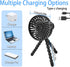 Portable Baby Stroller Fan, with Flex Tripod, 20 Hours Working Time, 3 Speeds, Handheld Personal Fan For Car Seat, Treadmill, Outdoor (Black)...