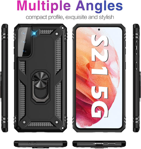 Case for Samsung Galaxy S21 5G Case Rugged Military Grade Heavy Duty Armor Shockproof Anti-Drop Galaxy S21 Phone Case Holder Kickstand Shell for S...