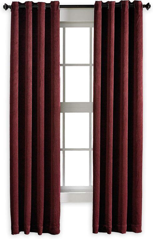 Curtainworks Lenox Grommet Curtain Panel, 50 by 84", Wine...