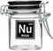 Airtight Glass Herb Mini Storage Jar with Clamping Lid in Choice of Design (Nugs, Small)...