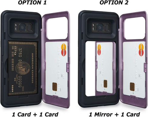TORU CX PRO Case for Galaxy S8, with Card Holder | Slim Protective Shockproof Heavy Duty Cover with Hidden Credit Cards Wallet Flip Slot Compartme...