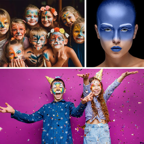 Bowitzki 30g Professional Face Paint Body Paint Water Based Face painting Makeup Safe for Kids and Adults Split Cake Single Color Halloween Christ...