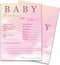 Baby Predictions and Advice Cards, 5" x 7" Pink Cloud Gender Reveal Games Favors for Guests, Baby Shower Party Decorations - D09...