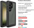 IP68 Waterproof Case for Samsung Galaxy S24 Ultra,100% passed The waterproof quality test,360° full-enclosure,underwater Phone Case,Black clear (W...