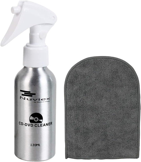 CD DVD Cleaner Solution Spray Fluid - Premium Compact disc Cleaning Kit with Anti-Static Microfiber Cloth Glove 4oz...