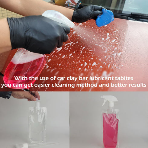 Car Clay Bars Auto Detailing 400g and Clay bar Lubricant Tablets 8 Pack(1pcs=16 oz) Clay bar kit,Include Portable Spray Bottle and Micro Fiber Tow...