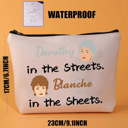 Dorothy In The Streets Blanche In The Sheets Funny Golden Inspired s Cosmetic Bag TV Show Merchandise Gifts Makeup Bag Friendship Gift For Best Fr...