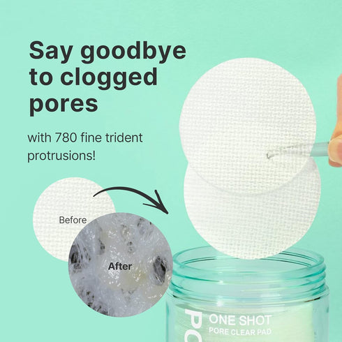 One Shot Pore Clear Toner Pad, Korean Skincare, Toner Pad, Pore Toner, Blackhead Removal, LHA Peeling, Vegan, 60 pads, 4.9oz...