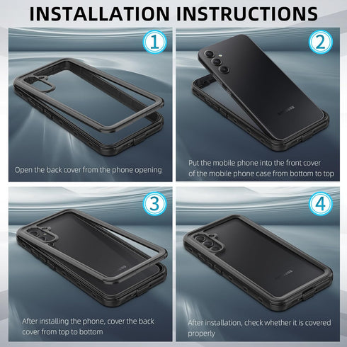 for Samsung Galaxy A34 5G Phone Case, Waterproof Case with Built-in Screen Protector, Full Body Dustproof Shockproof Rugged Heavy Duty Protection ...