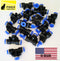 10 Pcs Pneumatic Tee Union Connector Tube OD 1/4" 6mm One Touch Push In Air Fitting...