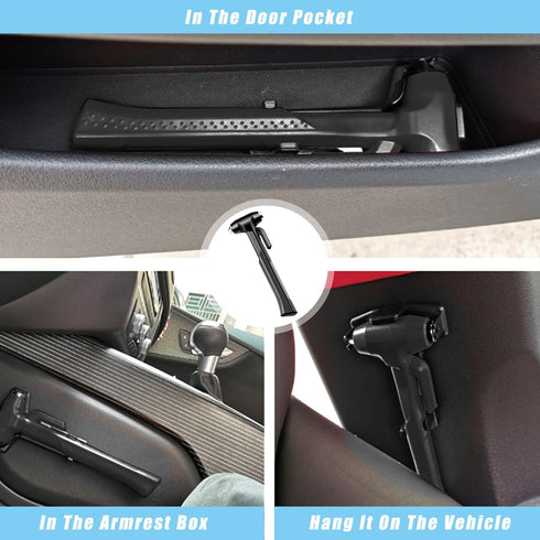Car Window Breaker, Glass Breaker and Seatbelt Cutter, Emergency Car Glass Safety Hammer, Window Punch Seatbelt Cutter for Family Rescue & Auto Es...