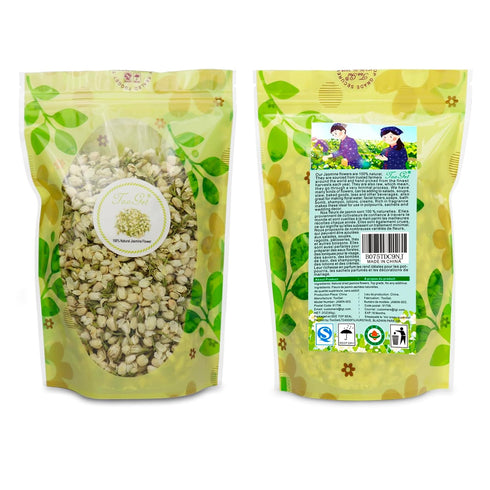 TooGet Fragrant Natural Pure Jasmine Buds Dried Jasmine Flowers Wholesale, Herbal Tea - 2 OZ...