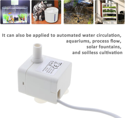 The Lord of the Tools Water Fountain Pump with 1.5M USB Wire Compatible with WF010 WF020 WF030 WF050 for Cats Dogs Aquarium Fish Tank Pet Water Di...