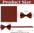 2 Pcs Solid Cinnamon Color Bow Tie and Pocket Square Man's Satin Bow Tie with Suit Handkerchief Pre Tied Style Pocket Square for Wedding Party Dre...