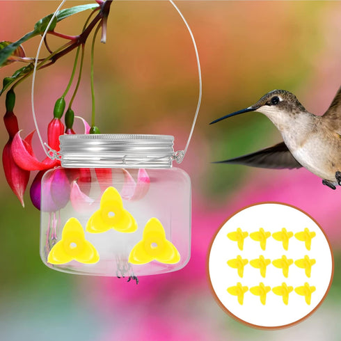 POPETPOP Hummingbird Feeders Replacement Flowers, Replacement Flowers for Hummingbird Feeders, Bird Feeding Ports Replacement Hummingbird Feeders ...