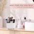 360°Rotating Makeup Organizer, 5 Slot Makeup Brush Holder, Spinning Cosmetic Organizer for Vanity, Bedroom(White)...