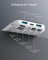 Portable Charger with Built in Cables, Portable Charger with Cords Wires Slim 10000mAh Travel Battery Pack 6 Outputs 3 Inputs 3A Fast Charging Pow...